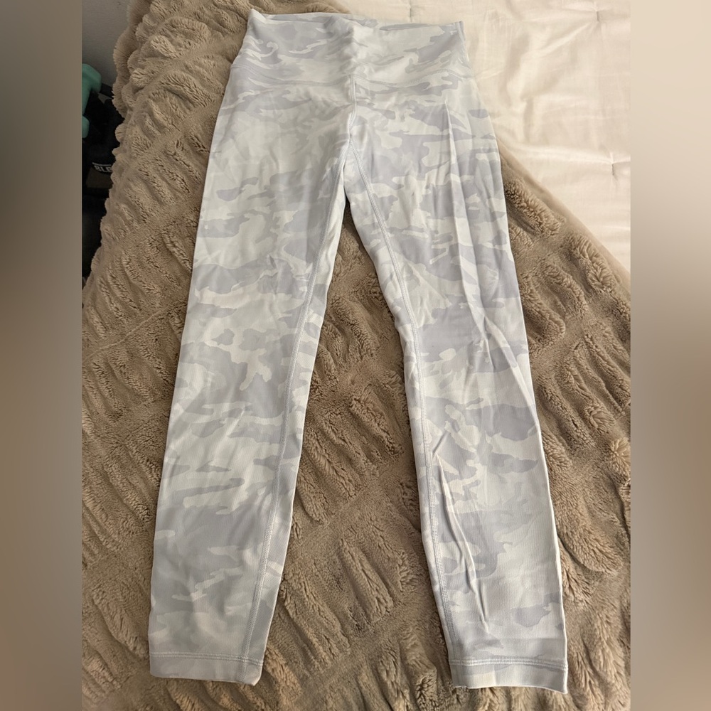 lululemon athletica Light Gray & White Camo High-Rise Leggings